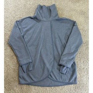 Nike Maternity Pullover Wrap Womens Small Dri Fit Turtle Neck Blue Purple